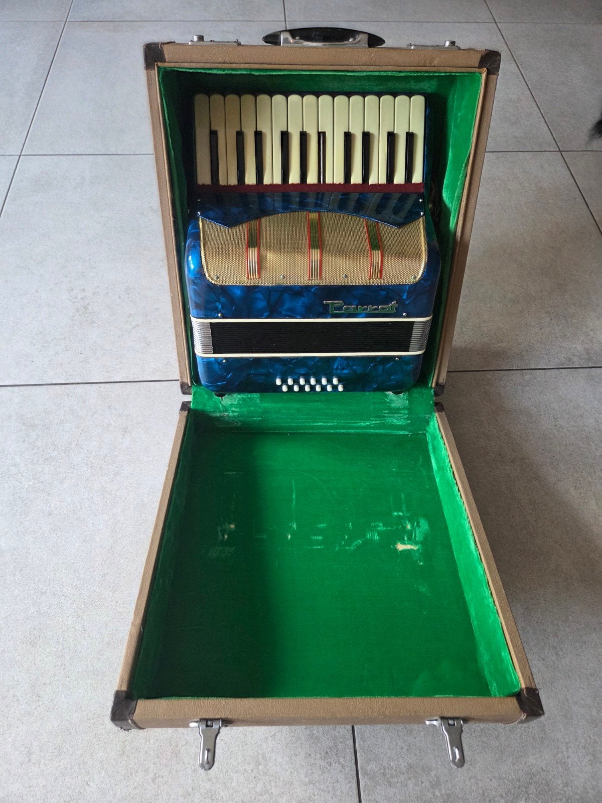 Parrot Accordeon - Blauw - 1 Toets mist plaatje, Overige merken, Parrot, Gebruikt, Onbekend