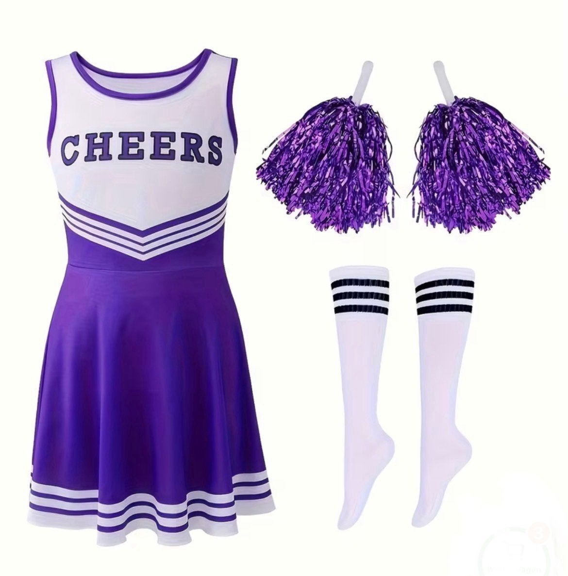 4 cheerleader pakjes 3x M 1xS, Ophalen of Verzenden, Zo goed als nieuw, Carnaval