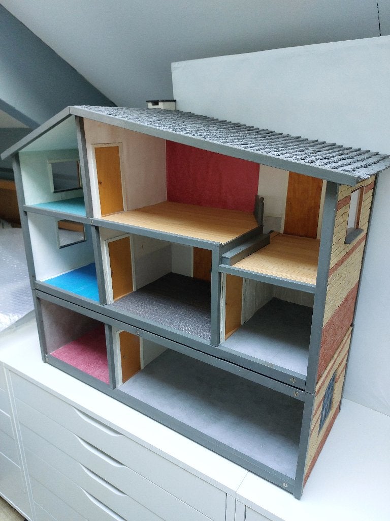 Lundby poppenhuis met steentjes en dakpannen, Ophalen, Gebruikt, Poppenhuis