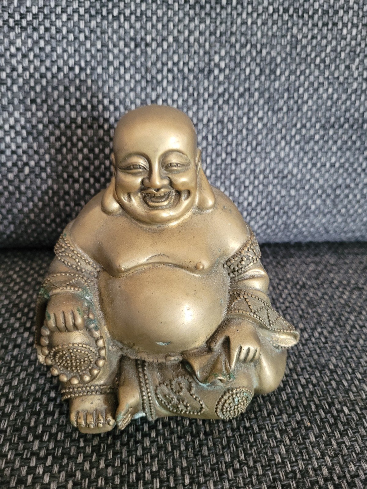 bronzen chinese boeddha budha zwaar beeldje, Ophalen of Verzenden