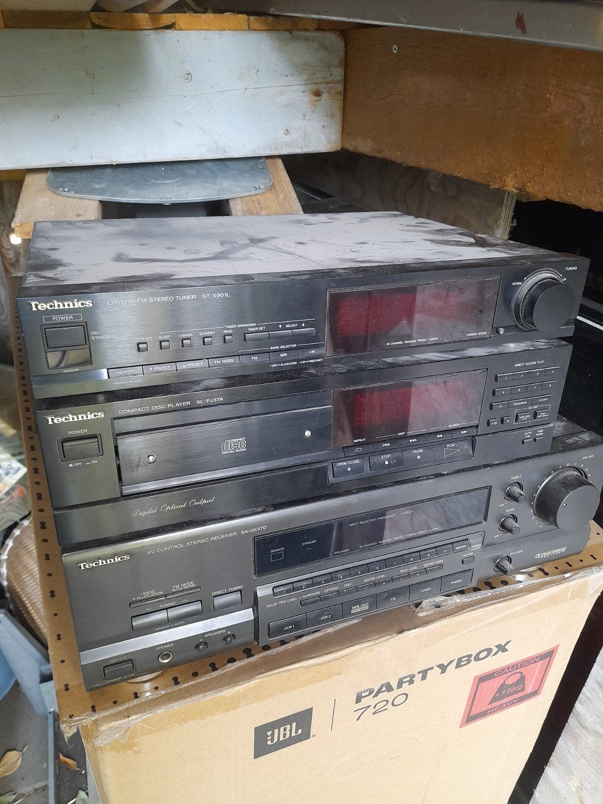Technics Stereo Set: Tuner, CD-speler, Versterker, Ophalen of Verzenden, Gebruikt, Cd-speler, Overige merken