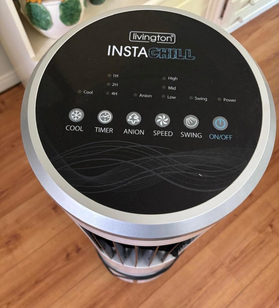 Livington Insta Chill Air Purifier & Cooler, Ophalen, Zo goed als nieuw, Minder dan 60 m³, 3 snelheden of meer