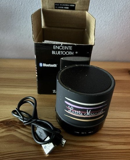 Little Marcel oplaadbare bluetooth speaker & neon - nieuw, Computers en Software, Pc speakers, Ophalen of Verzenden, Nieuw