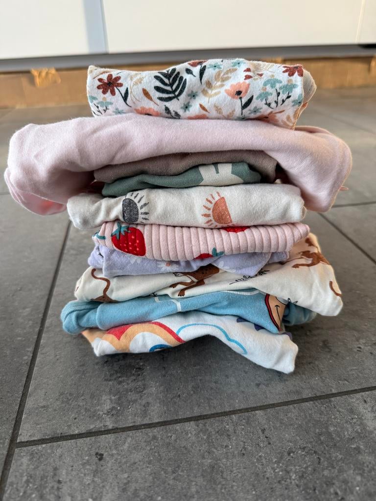 Set van 10 rompers maat 62-68, Ophalen of Verzenden, Gebruikt, Jongetje of Meisje, Nacht- of Onderkleding