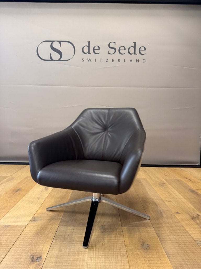 Als nieuw De Sede 278 Fauteuil bruin off White stoel leer