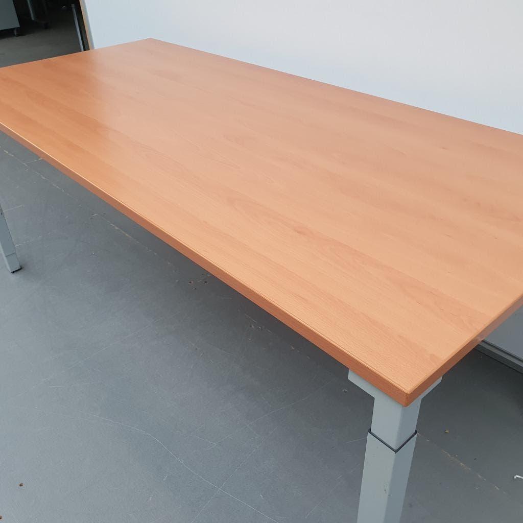 Steelcase bureau werktafel werkplek 180x80 cm beuken blad, Ophalen, In hoogte verstelbaar, Gebruikt