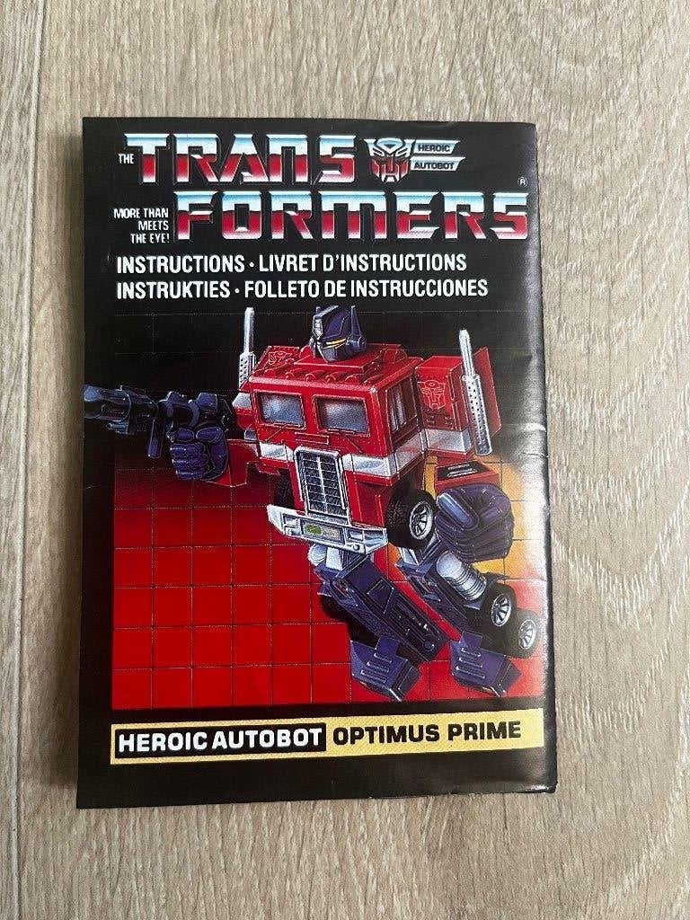 Transformers G1: Optimus Prime Ceji instruction 1985, Verzamelen, Transformers, G1, Ophalen of Verzenden, Gebruikt, Autobots