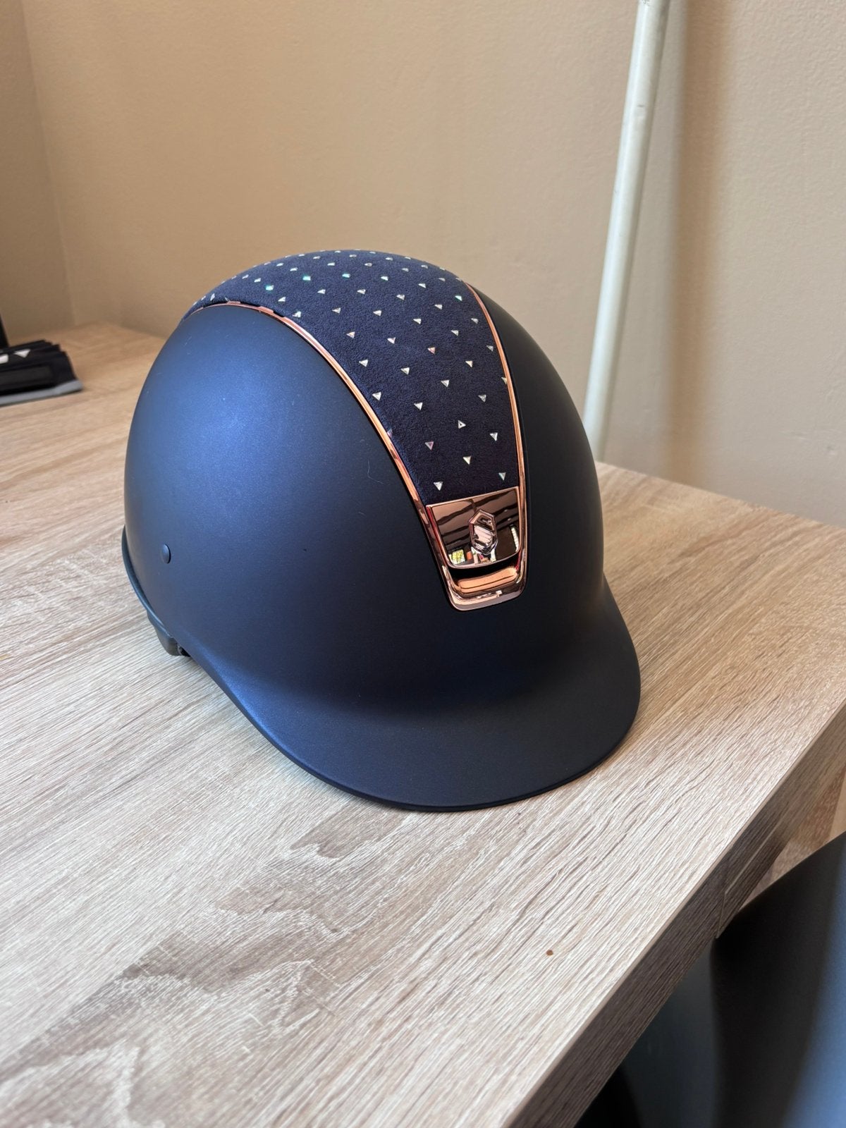 Samshield shadowmatt fancy Swarovski Navy, Dieren en Toebehoren, Ophalen, L, Dressuur, Zo goed als nieuw