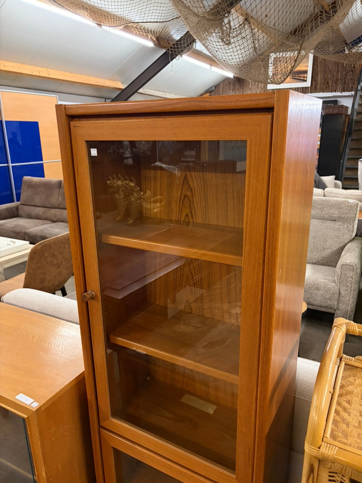 Retro vitrinekast, Ophalen, ., 50 tot 100 cm, Zo goed als nieuw