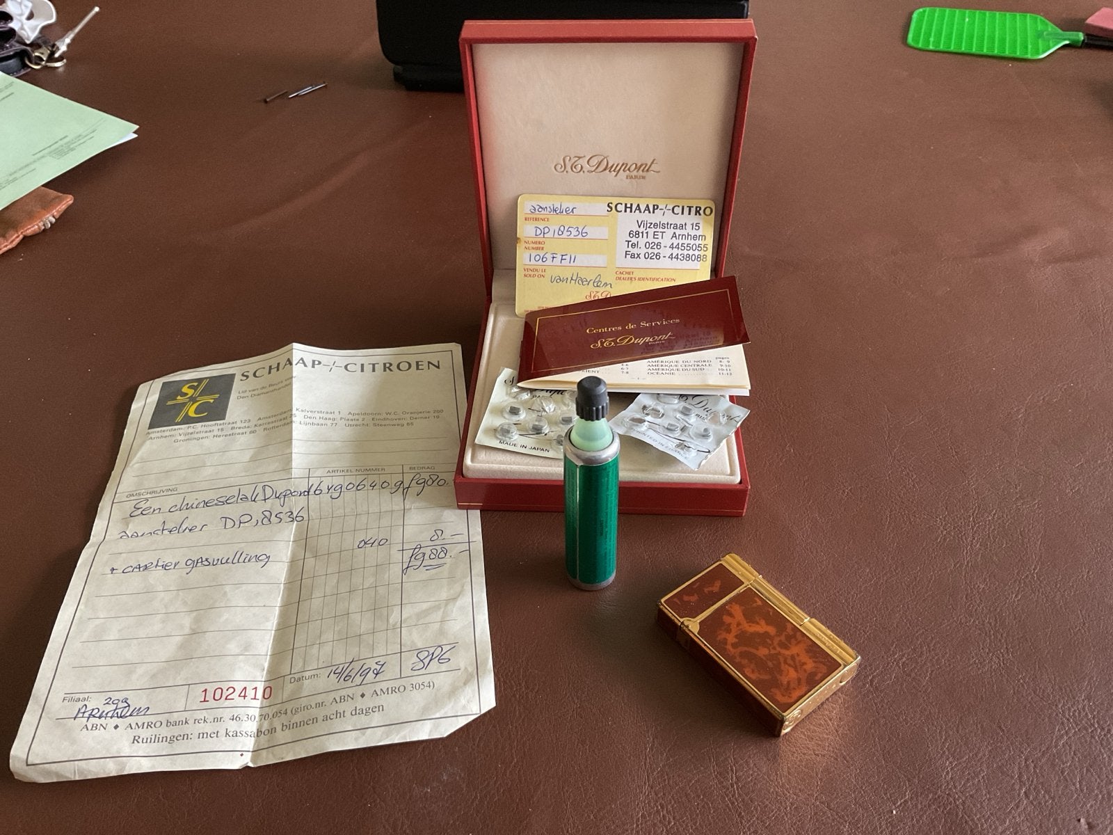 Vintage S.T. Dupont aansteker met schildpadmotief, Ophalen, Gebruikt, Aansteker