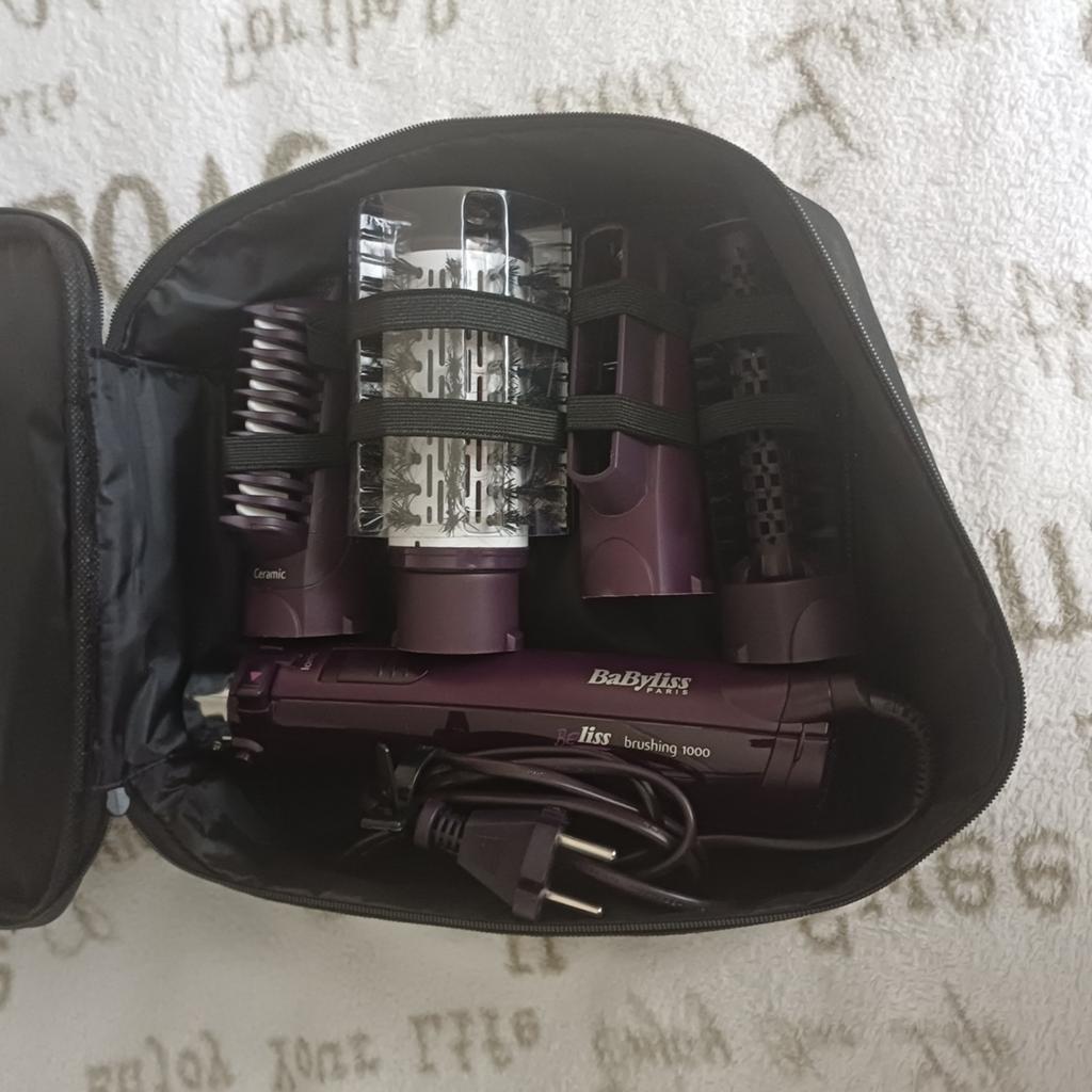 BaByliss Paris Brushing 1000 Föhn met 4 opzetborstels, Ophalen of Verzenden, Gebruikt, Föhn of Haardroger
