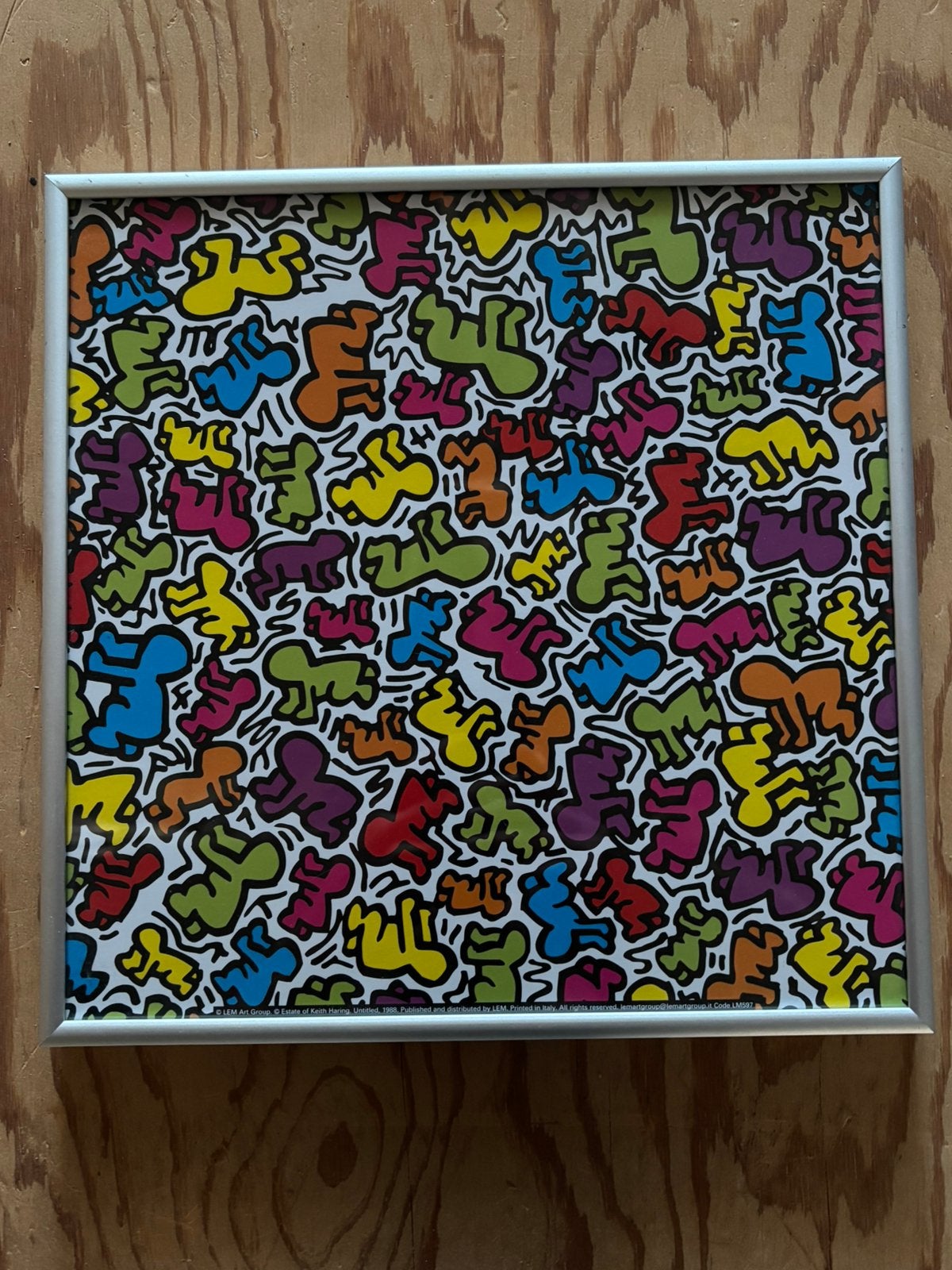 Ingelijste Keith Haring poster - Untitled (1988), Ophalen of Verzenden