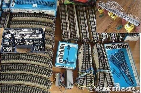 Marklin M-Rail rails,wissels,bovenleiding,seinen en Alles-M, Wisselstroom, Rails, Ophalen of Verzenden, Zo goed als nieuw