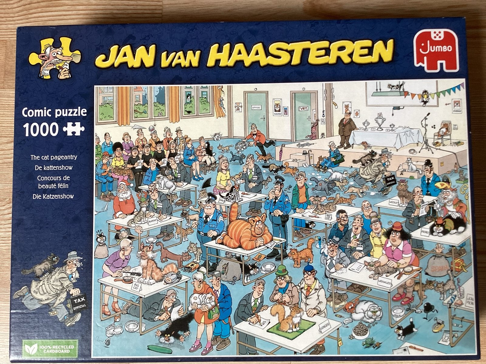 Jan van Haasteren Comic Puzzel - De Kattenshow 1000 stukjes, Ophalen, 500 t/m 1500 stukjes, Zo goed als nieuw, Legpuzzel