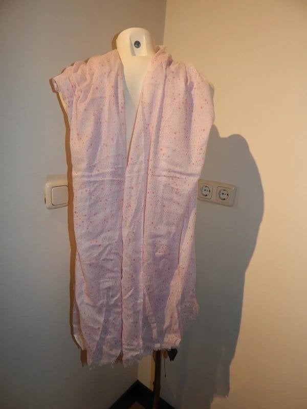 Repeat grote shawl roze sterretjes motief Nieuw met label