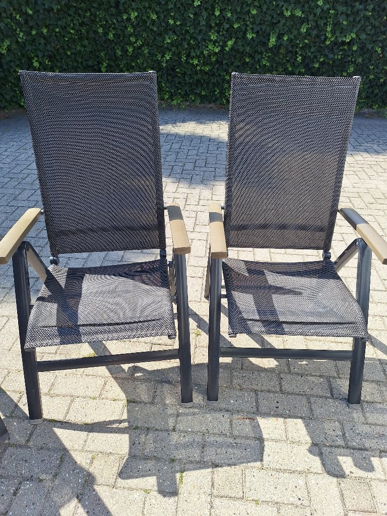 Tuinstoel  2x Bellagio en 2x di Avanti, Ophalen, Zo goed als nieuw, Metaal, Inklapbaar