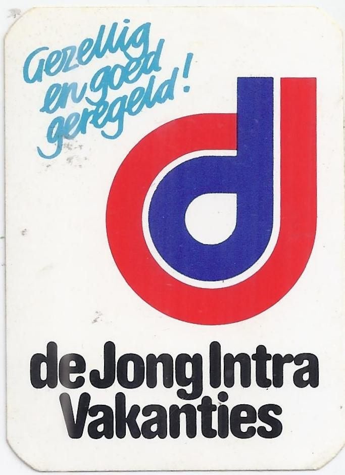 So213 sticker de jong intra vakanties, Ophalen of Verzenden, Zo goed als nieuw, Bedrijf of Vereniging