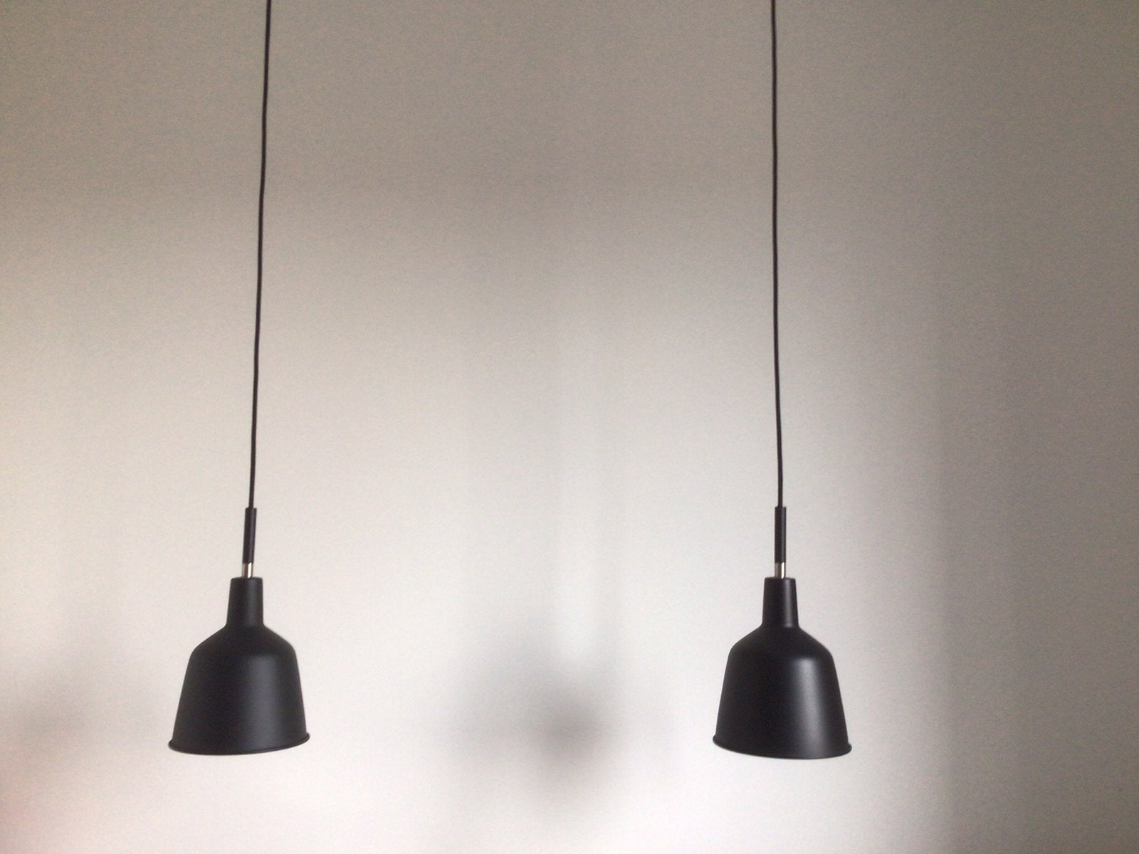 NORDLUX Patton zwarte hanglampen incl. railsysteem KOOPJE, Ophalen, Zo goed als nieuw, Metaal, Modern en retro
