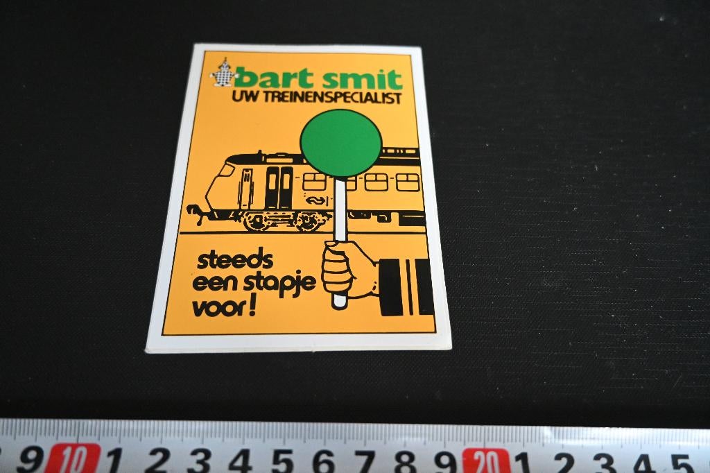 sticker Bart Smit uw treinenspecialist steeds een stapje NS, Ophalen, Zo goed als nieuw