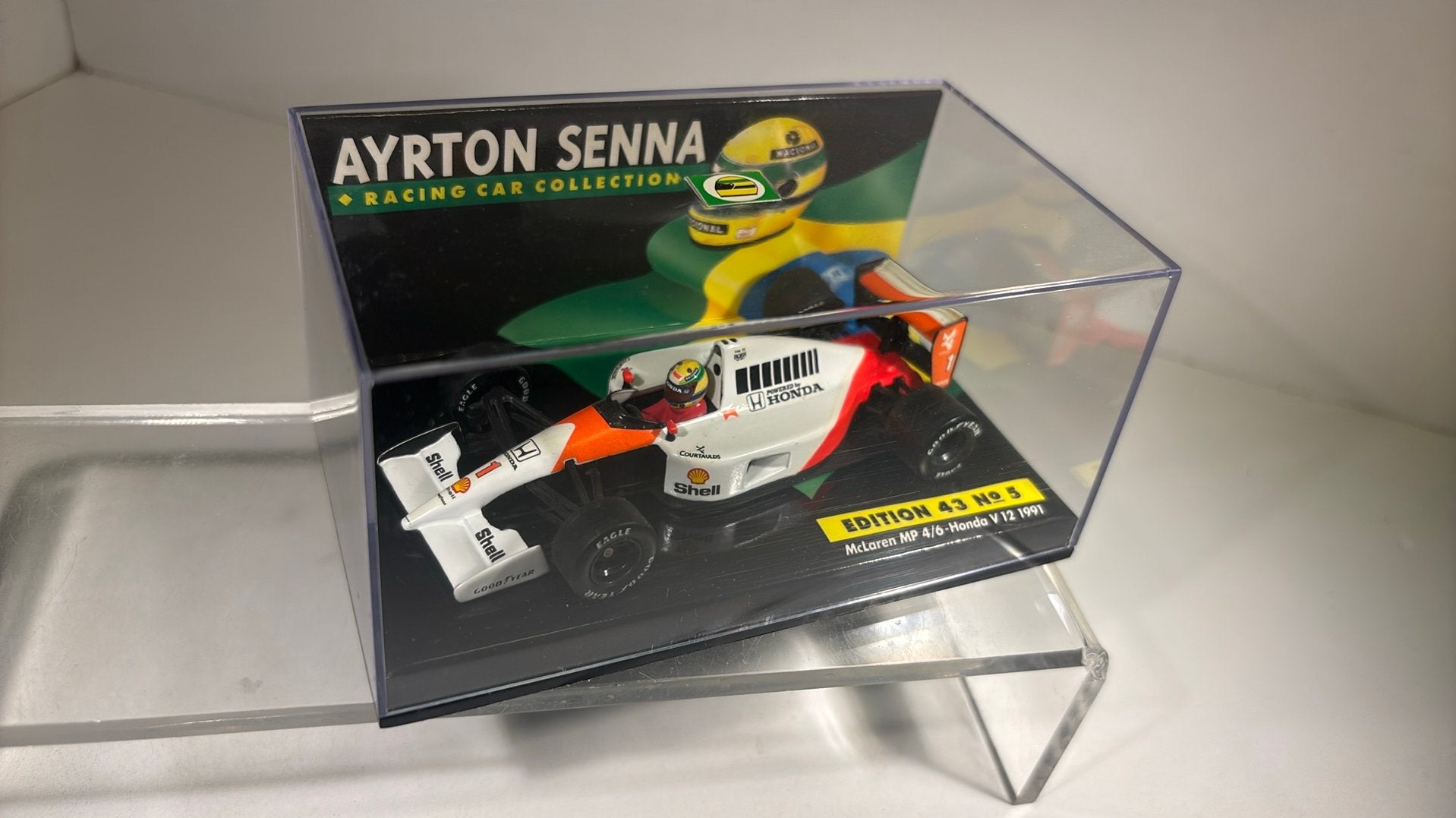 F1 McLaren mp4/6 honda senna 1991 minichamps 1.43, Auto, Ophalen of Verzenden, MiniChamps, A