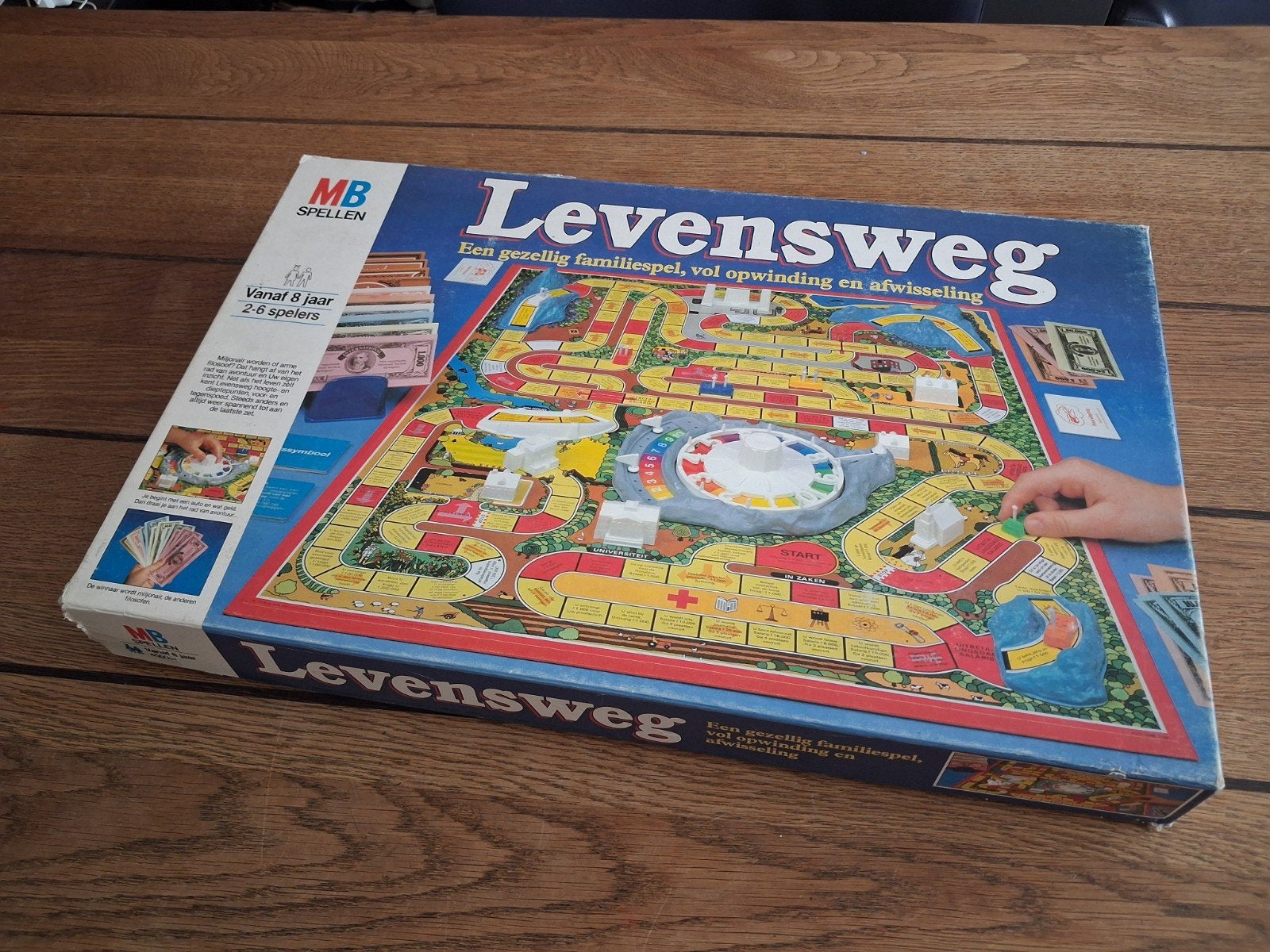 Levensweg bordspel - MB Spellen spel vintage, Vijf spelers of meer, Ophalen of Verzenden, Gebruikt, MB Spellen