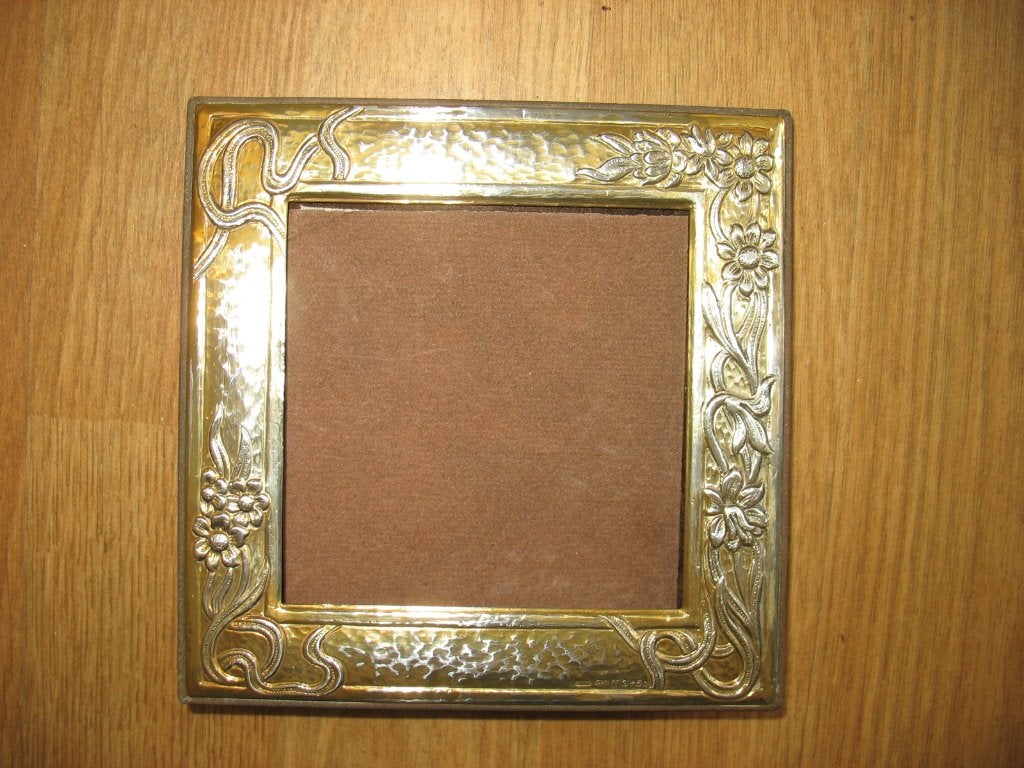 Fotolijstje  Victoriaans Art Nouveau-stijl Goud op Zilver, Ophalen of Verzenden, Zo goed als nieuw