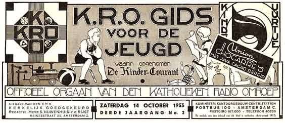 gezocht oud weekblad radio KRO gids voor de jeugd 1933 1934, Ophalen of Verzenden, Gelezen, Muziek, Film of Tv