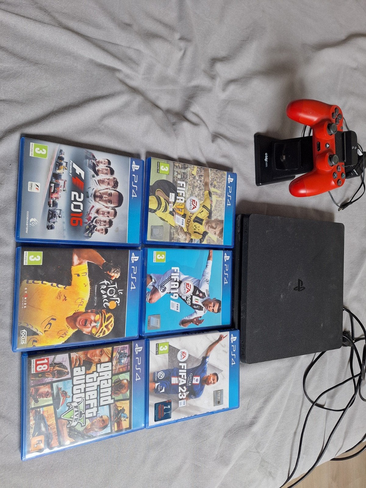 PS4 Slim met 1TB, 1 controller en 6 games, Verzenden, 1 TB, Met 1 controller, Slim