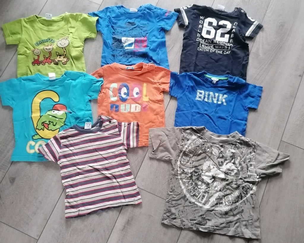 8x shirtjes maat 86 jongen, Kinderen en Baby's, Ophalen of Verzenden, Gebruikt, Jongetje, Shirtje of Longsleeve