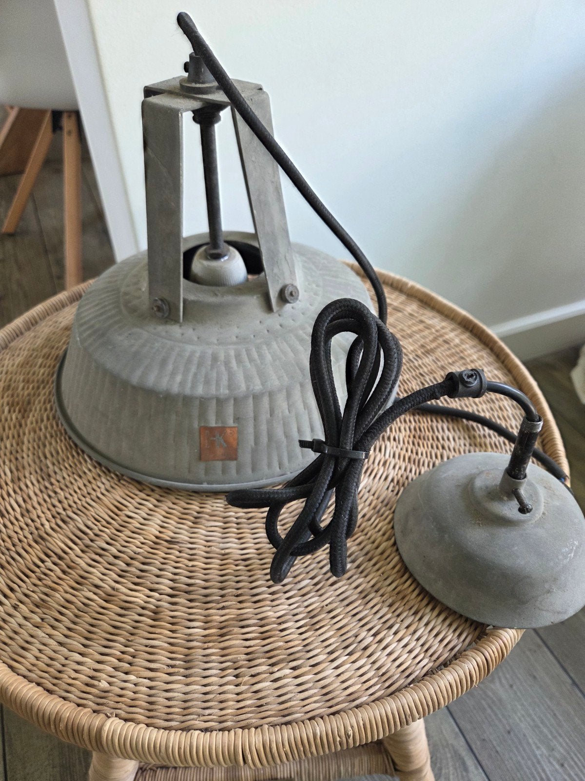 HKliving hanglamp grijs - Nieuw, 30 cm doorsnee, Ophalen of Verzenden, Nieuw, Metaal