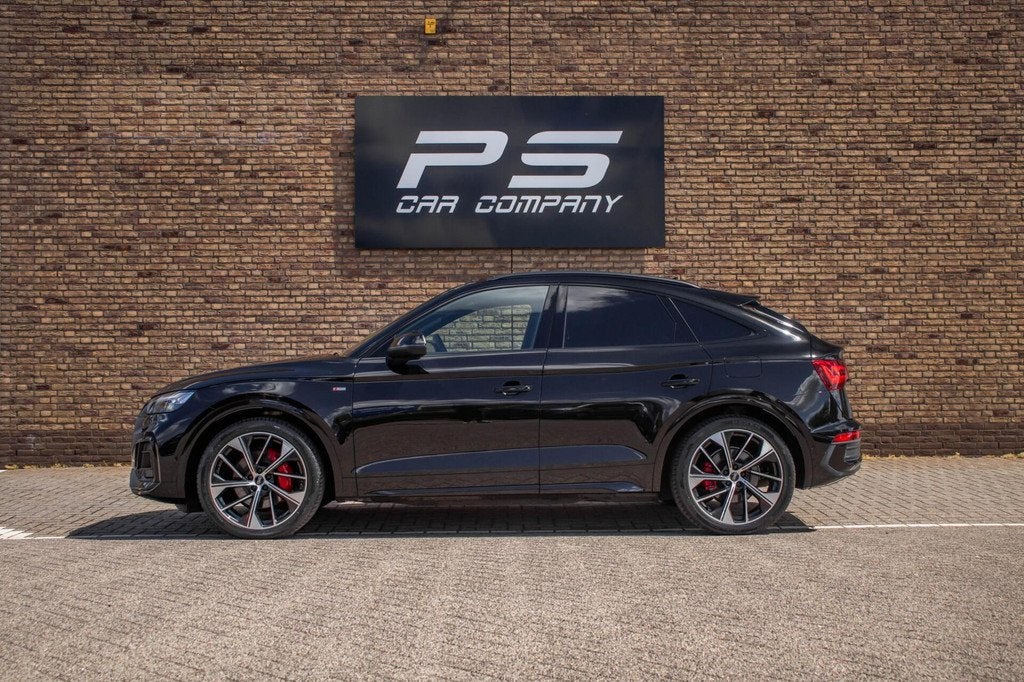 Audi Q5 55 TFSI e S-Line Competition, BTW, Pano, Luchtvering, Auto's, Audi, Automaat, Gebruikt, Leder en Stof, Zwart