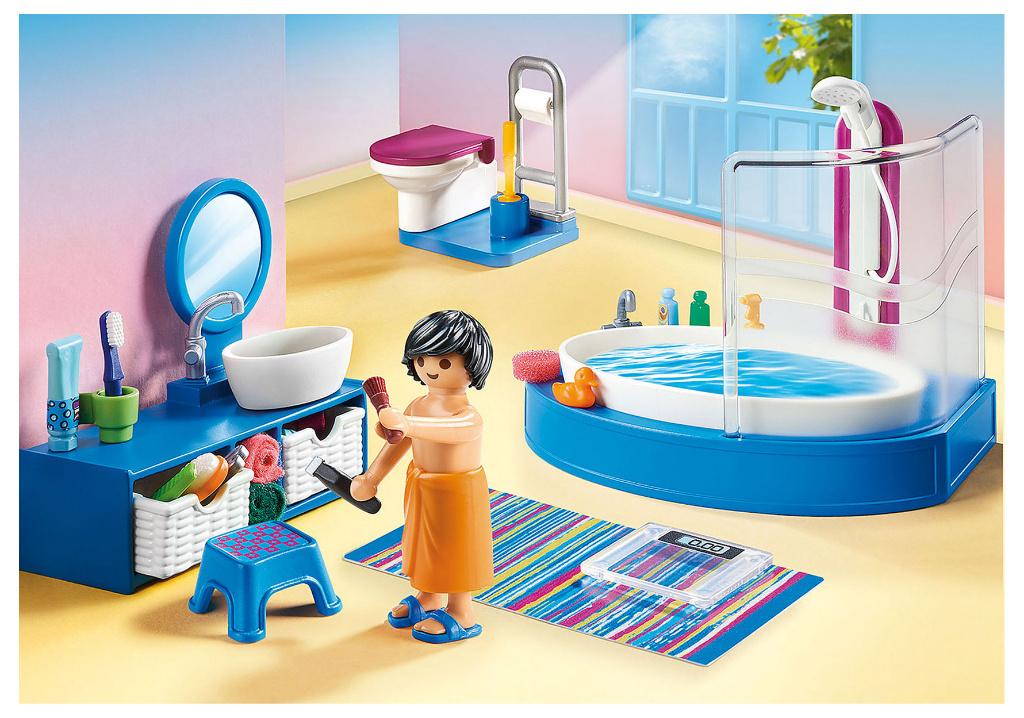 PLAYMOBIL 70211 Dollhouse Badkamer met Ligbad 51 delig, Ophalen of Verzenden, Nieuw, Complete set