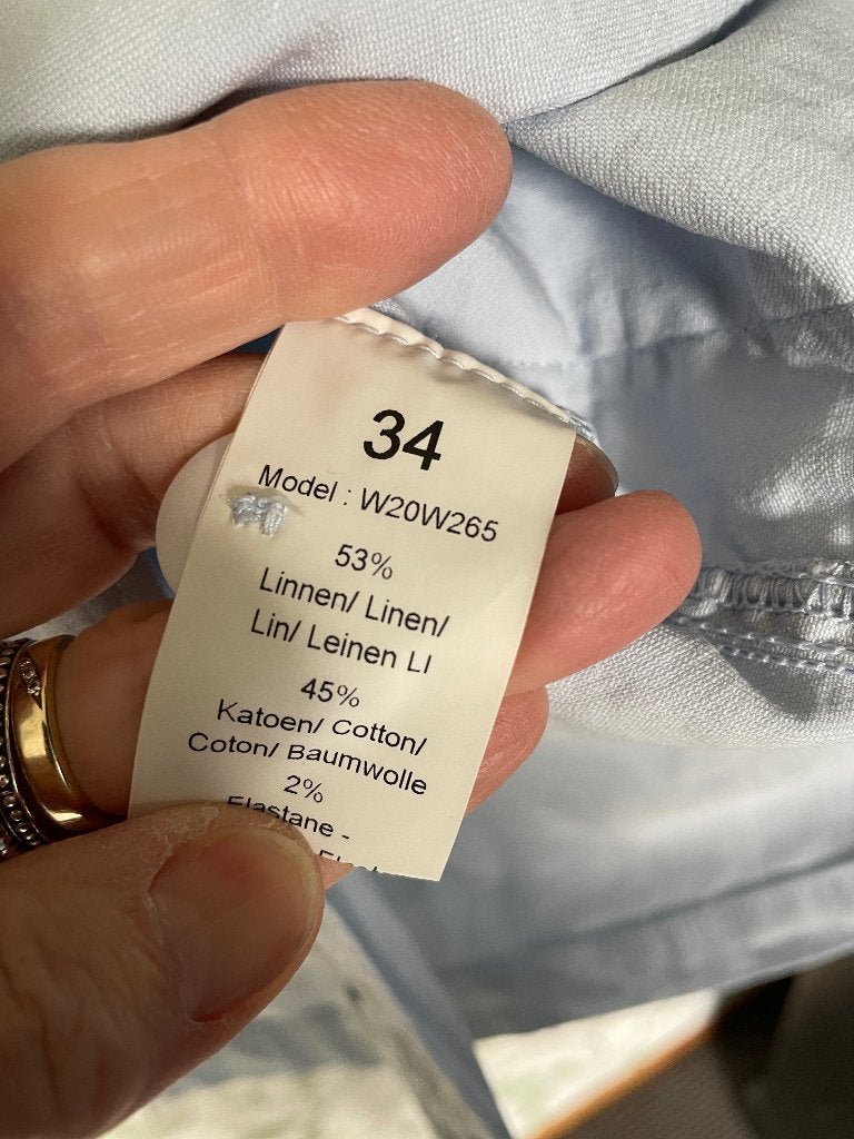 Penn & Ink licht blauw jasje colbert blazer XS 34 - 36, Kleding | Dames, Penn & Ink, Blauw, Ophalen of Verzenden, Zo goed als nieuw