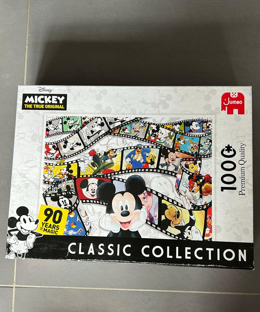 Disney puzzel Mickey Mouse 1000 stukjes, Ophalen of Verzenden, 500 t/m 1500 stukjes, Zo goed als nieuw, Legpuzzel
