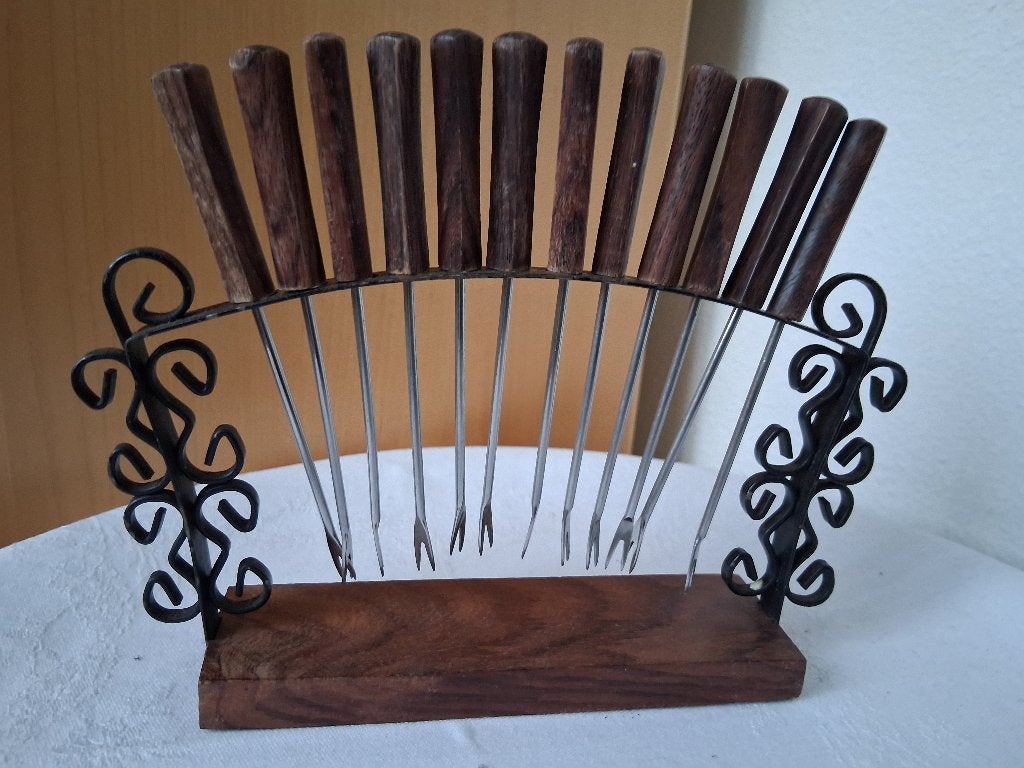 Vintage cocktailsetje met 12 prikkertjes *eureka*, Ophalen of Verzenden, Huis en Inrichting
