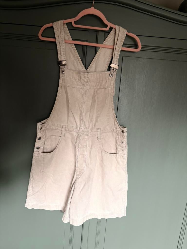 The Best by Baumstark beige corduroy korte salopette mt L, Kleding | Dames, Jumpsuits, Ophalen of Verzenden, Zo goed als nieuw