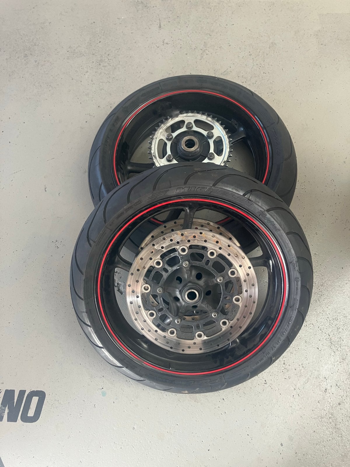 Yamaha R6 Wielen met Schijven, Tandwielhouder & Michelin Ban, Ophalen of Verzenden, Gebruikt