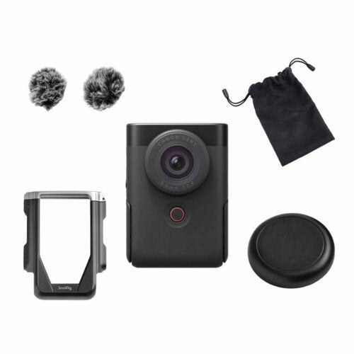 Canon PowerShot V10 Silver Vlog Kit + Tripod — Complete Set, Ophalen of Verzenden, Zo goed als nieuw, Overige merken