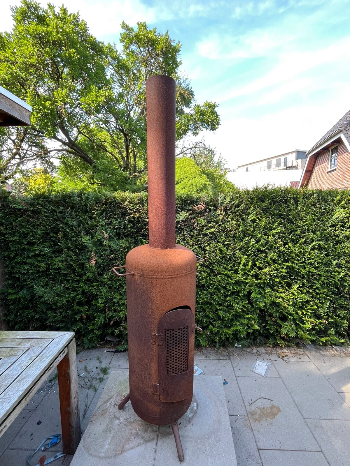 Kachel buiten haard industrieel, Tuin en Terras, Tuinhaarden, Ophalen, A, A, A