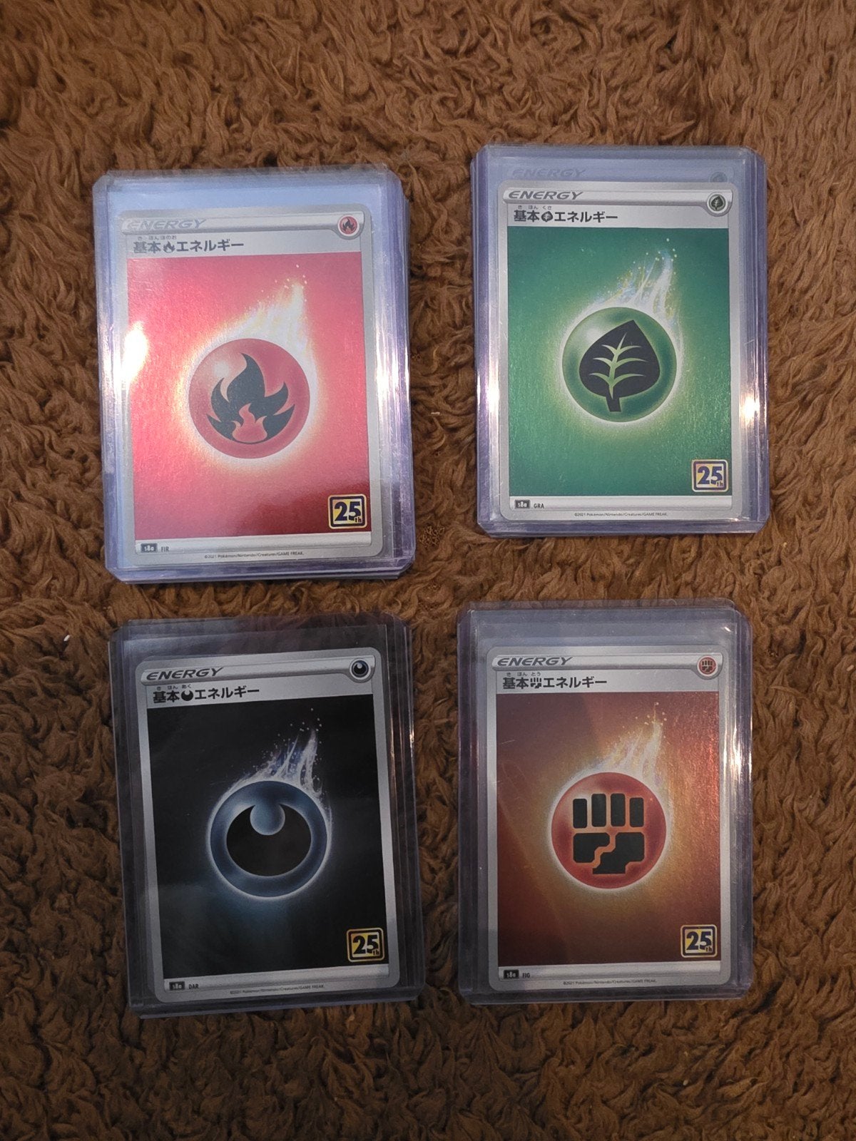 Japanase Pokemon Holo Energy Kaarten 25th Anniversary, Ophalen of Verzenden, Zo goed als nieuw, Meerdere kaarten