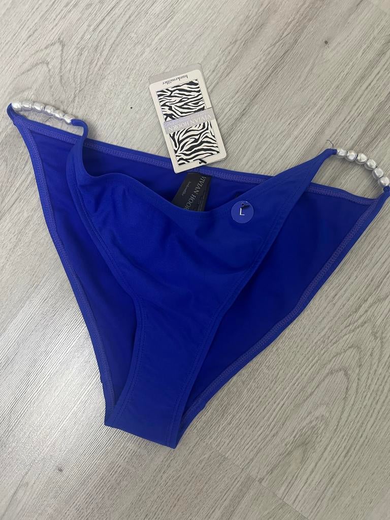 Hunkemöller Bikini Broekje Blauw met Parelbandjes, Ophalen of Verzenden, Nieuw, Blauw, Bikini