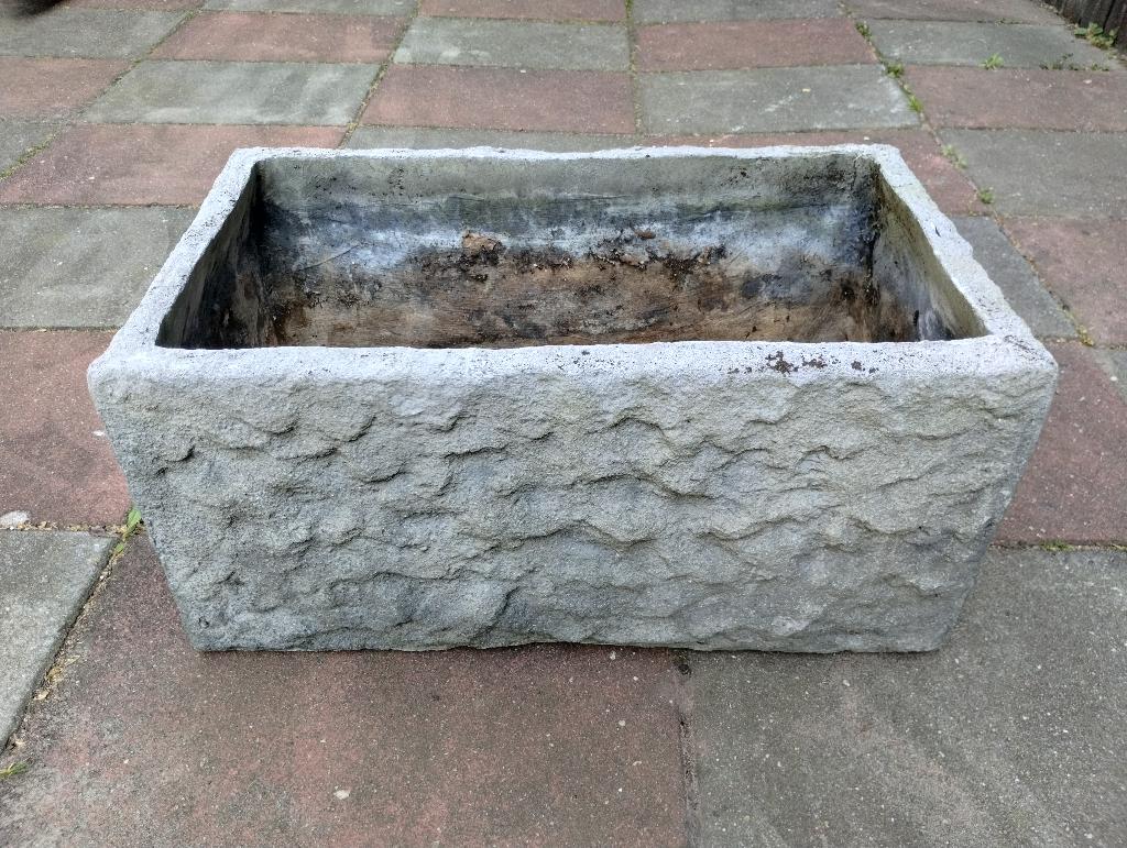 Grote plantenbak 73x43x35 cm, Tuin en Terras, Bloembakken en Plantenbakken, Ophalen, Gebruikt, 60 tot 100 cm, Beton