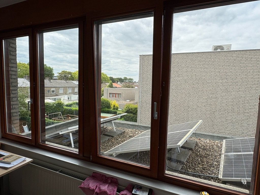 Hardhouten kozijnen HR ++ glas, Doe-het-zelf en Verbouw, Ophalen, Gebruikt, 150 tot 225 cm, Inclusief glas