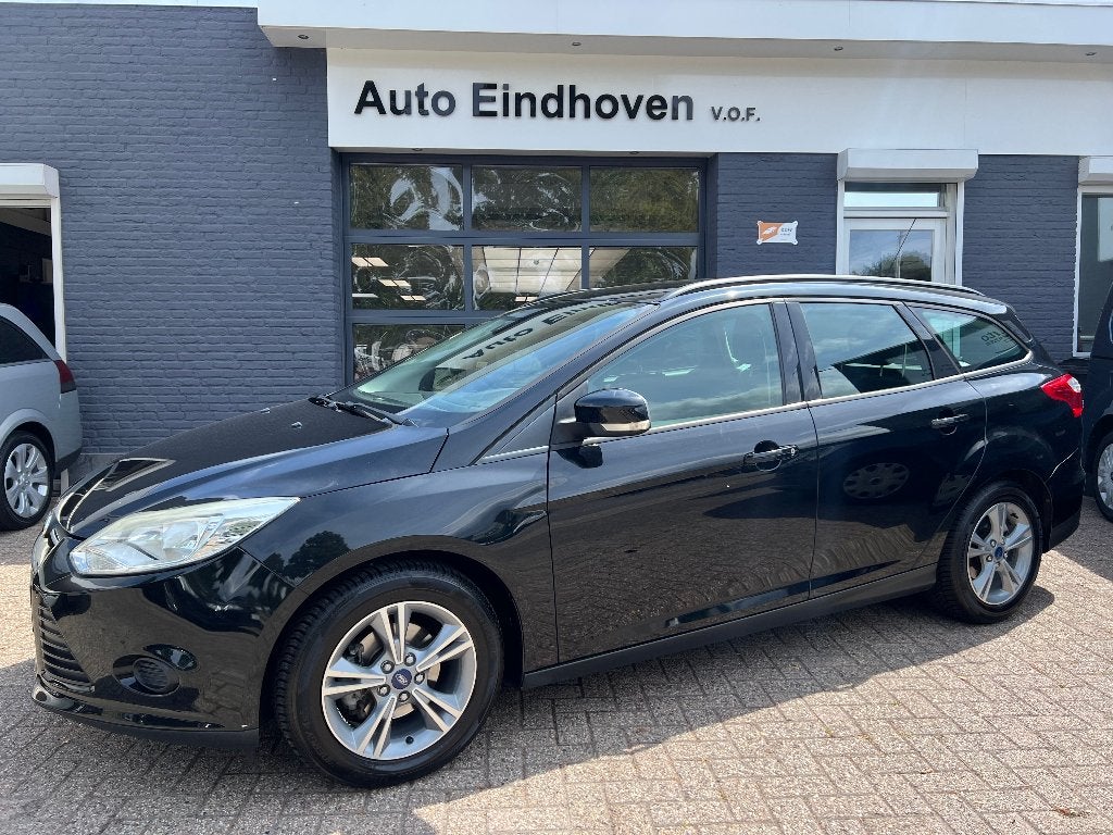 Ford Focus 1.0 Ecoboost,Station,2014,Orig nl,Airco €4895,-, Auto's, Stof, Zwart, 100 pk, Zwart