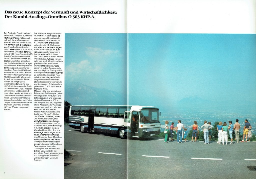 Folder Mercedes-Benz O 303 KHP-A (1983), Verzenden, Gelezen, Mercedes