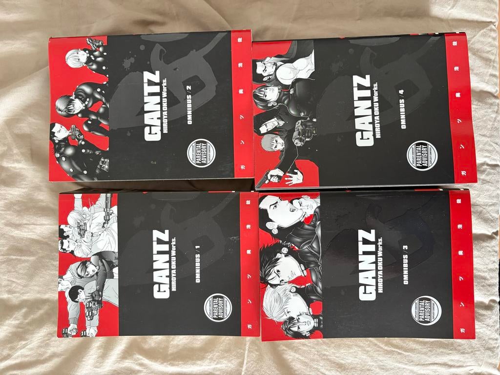 Gantz Manga Omnibus 1 t/m 4, Boeken, Strips | Comics, Gelezen, Meerdere comics, Japan (Manga), Ophalen of Verzenden