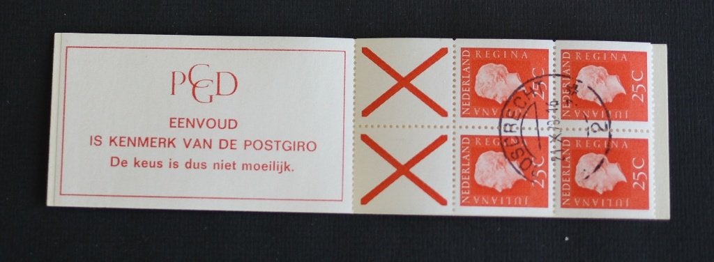 NVPH PB 9fF TB Postzegelboekje gestempeld met TelBlok, Verzenden, Na 1940, Gestempeld