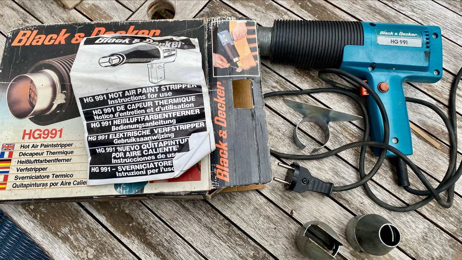 Black & Decker HG991 Heteluchtverfstripper - Vintage, Ophalen, Gebruikt, Overige typen, Overige merken