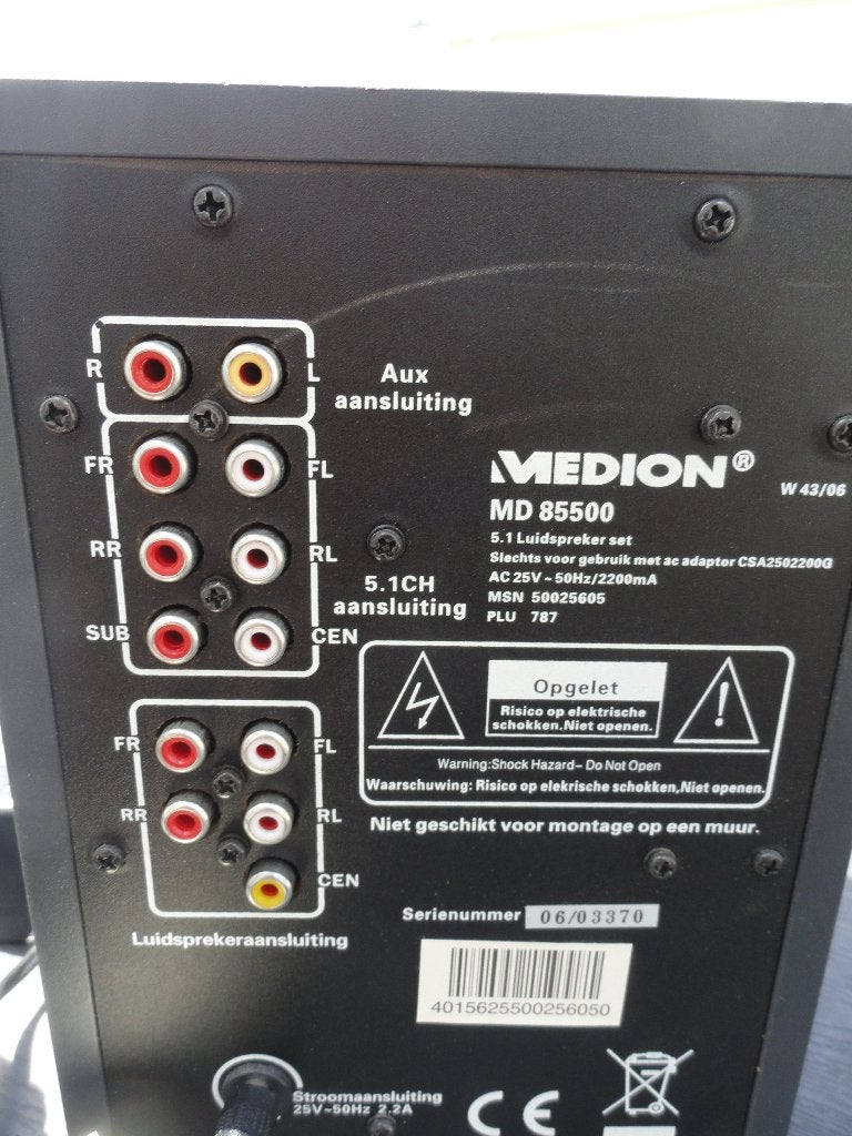Medion MD 85500 5.1 Luidspreker set, Computers en Software, Ophalen of Verzenden, Audiokanaal 5.1