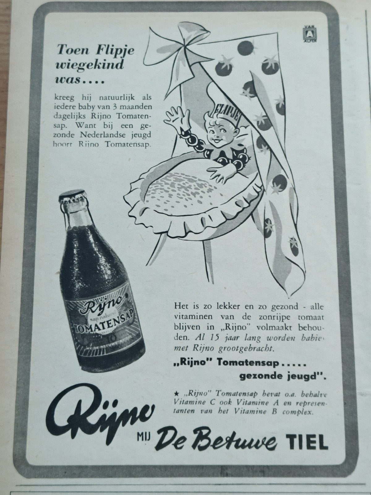 1950, FLIPJE TIEL, RIJNO, DE BETUWE TIEL, Ophalen of Verzenden, 1940 tot 1960, Tijdschrift